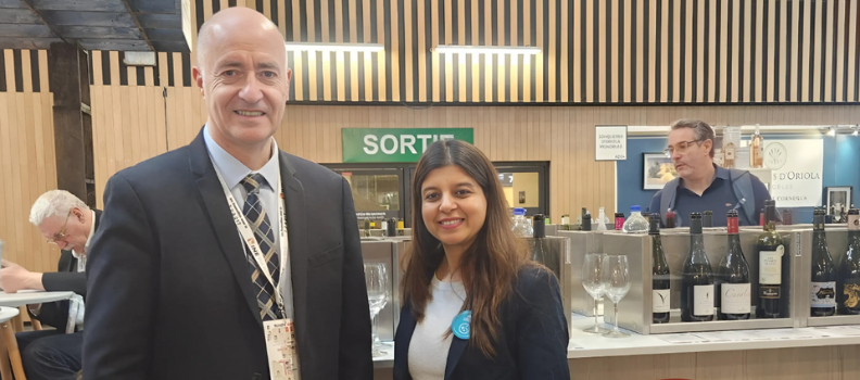 Eric Aracil with Malvika Patel at Wine Paris 2025