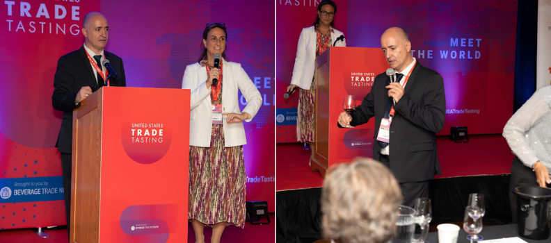 Eric Aracil presenting a Masterclass at USA Trade Tasting 2022.